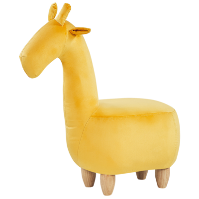 Hocker Samtstoff gelb GIRAFFE