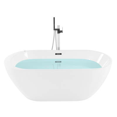 Whirlpool Badewanne freistehend weiss mit LED 170 x 80 cm NEVIS III