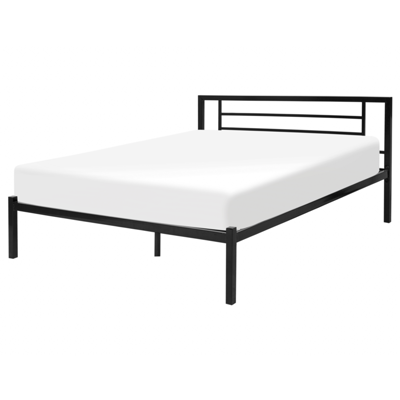 Metallbett schwarz Lattenrost 140 x 200 cm CUSSET