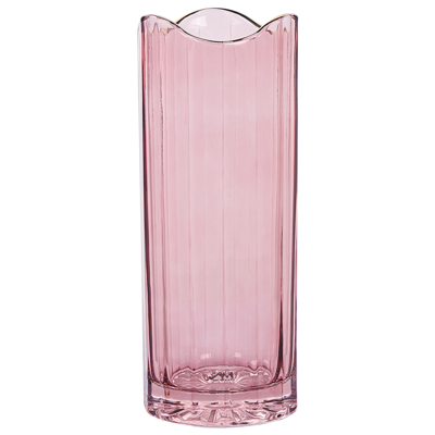 Blumenvase Glas rosa / gold 30 cm PERDIKI